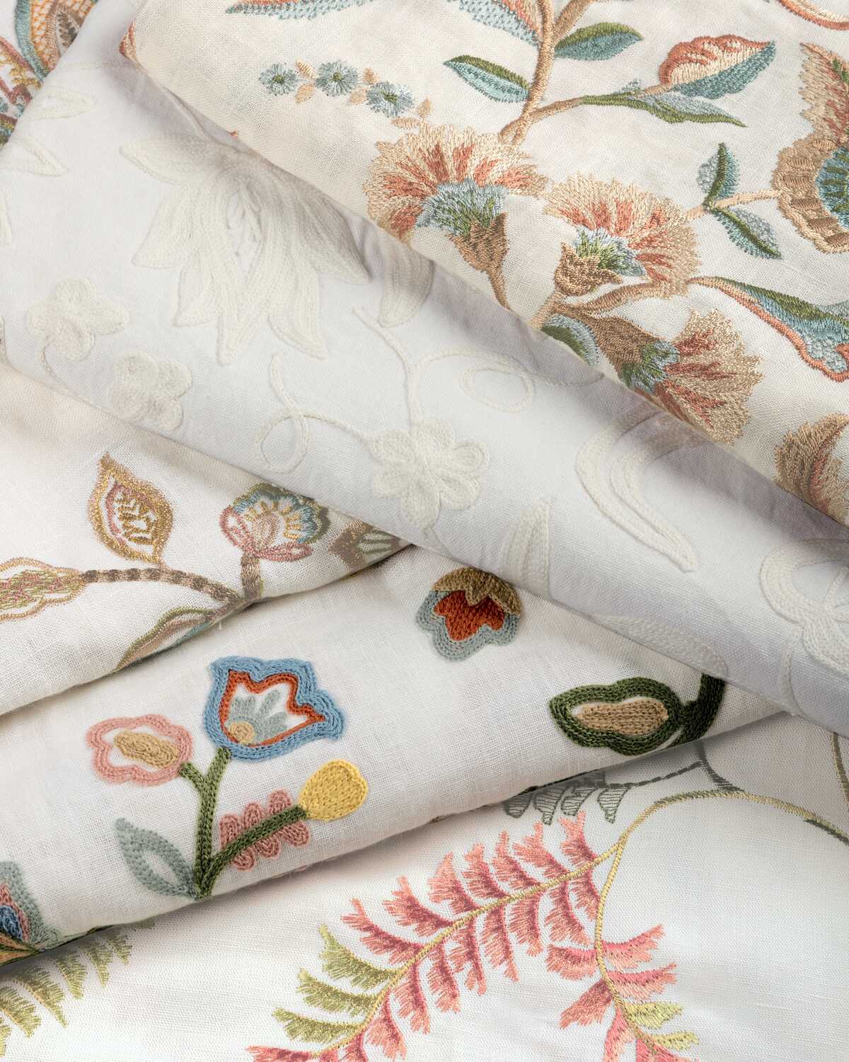 Palawan Emb - Aqua/Clay - LEE JOFA Fabric