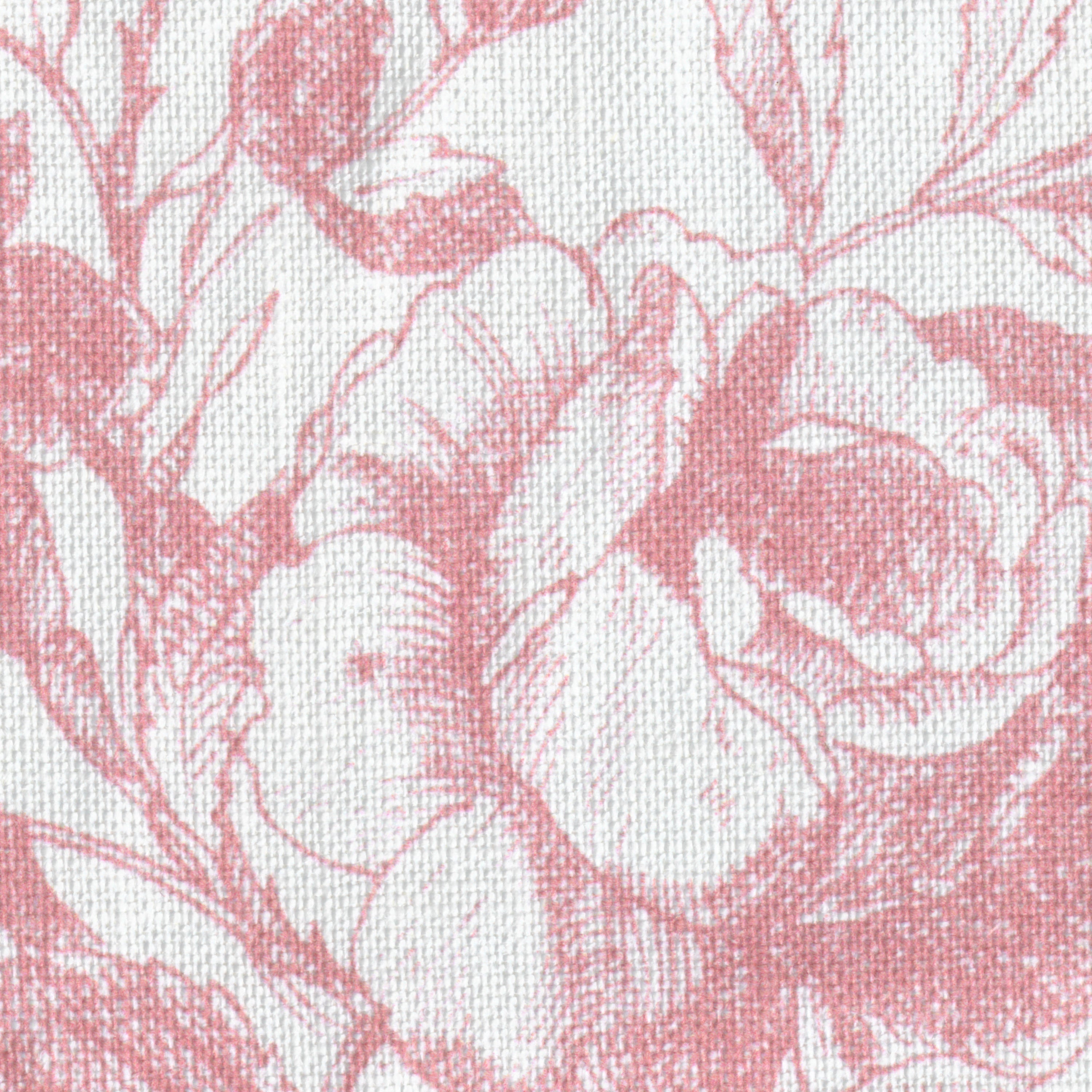 Tea Rose Toile - Rose - Lee Jofa Fabric