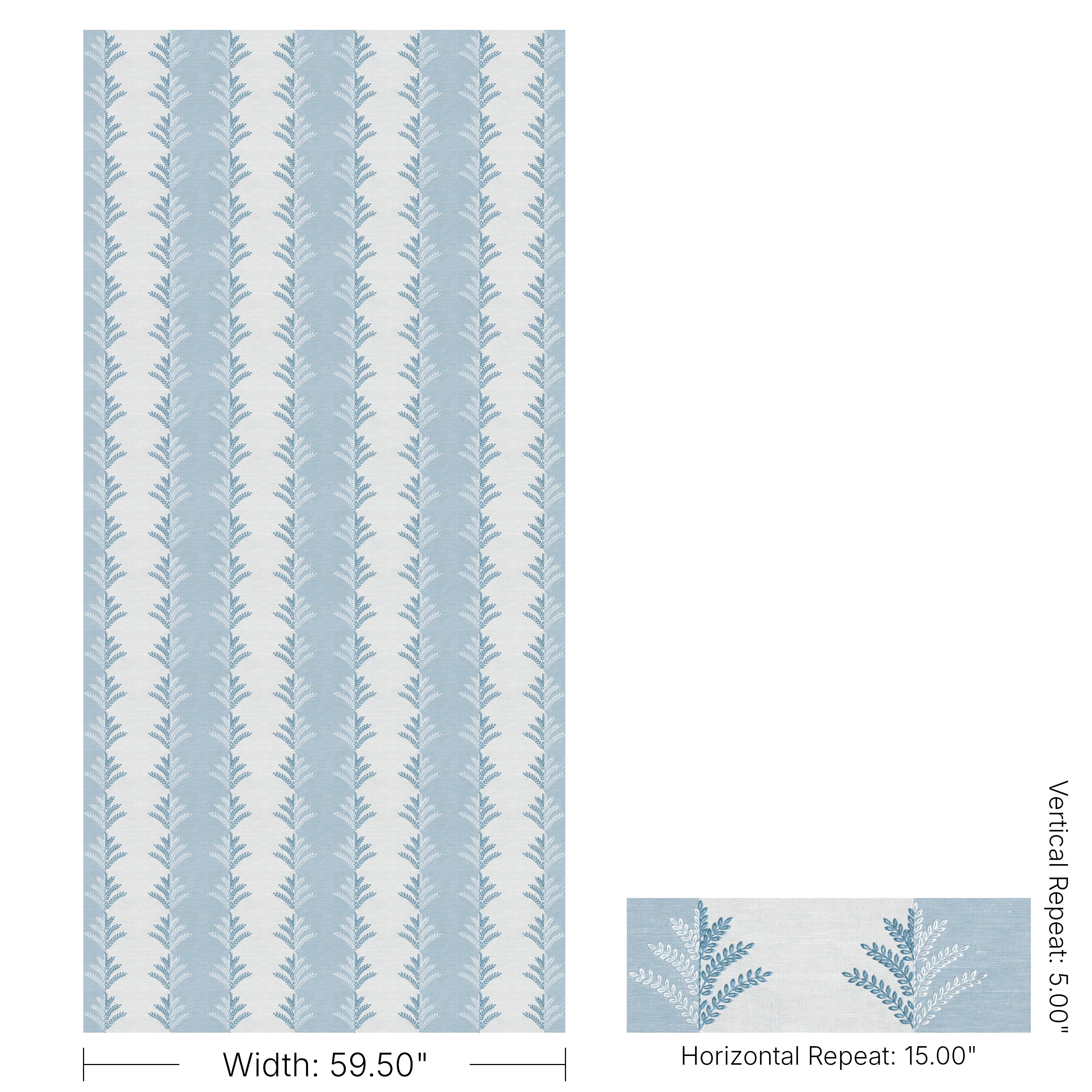 Filaree Emb - Chambray - Lee Jofa Fabric