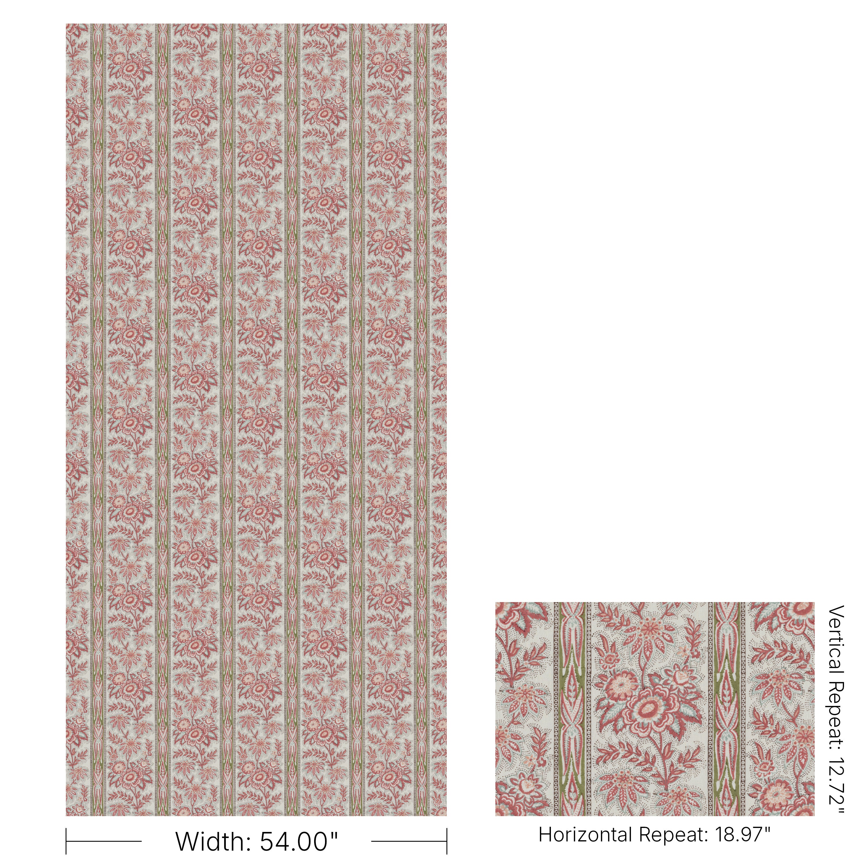 Margaux Print - Coral - Lee Jofa Fabric