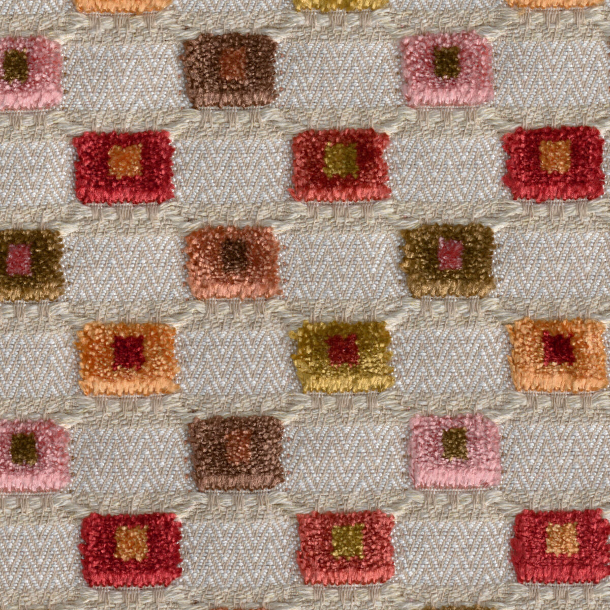 Lisbon Velvet - Coral Multi - Lee Jofa Fabric