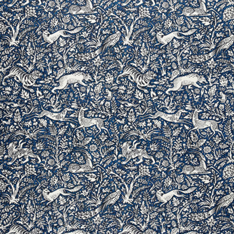 Khan's Park - Navy - Schumacher 2603101 Fabric - Schumacher Fabric