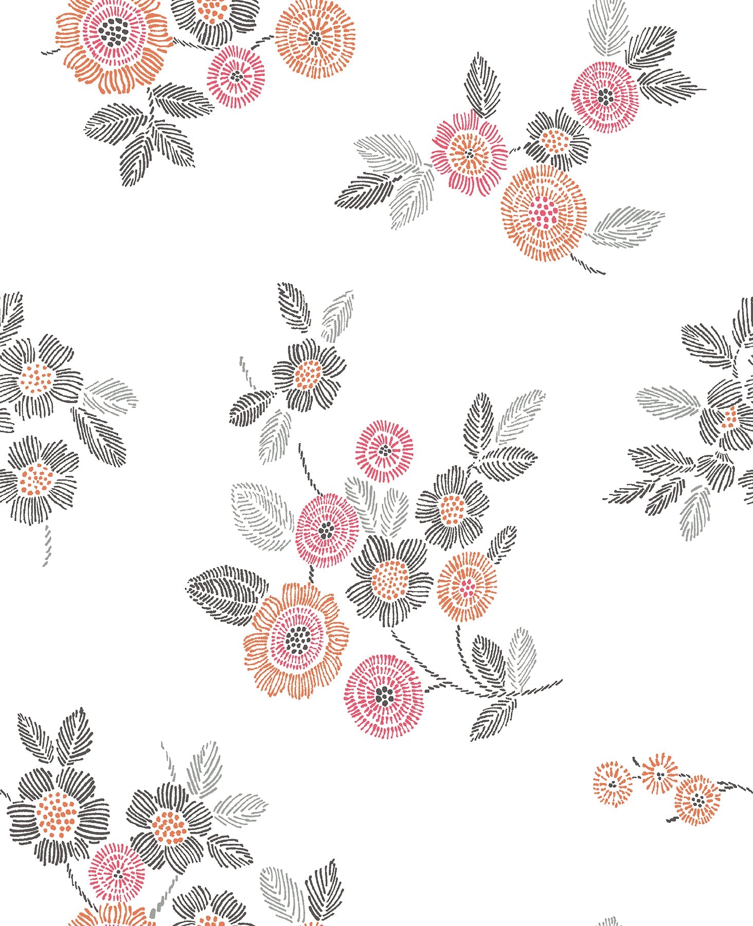 Malaga Floral Wallpaper - Pink - York Wallcoverings - 2744-24128