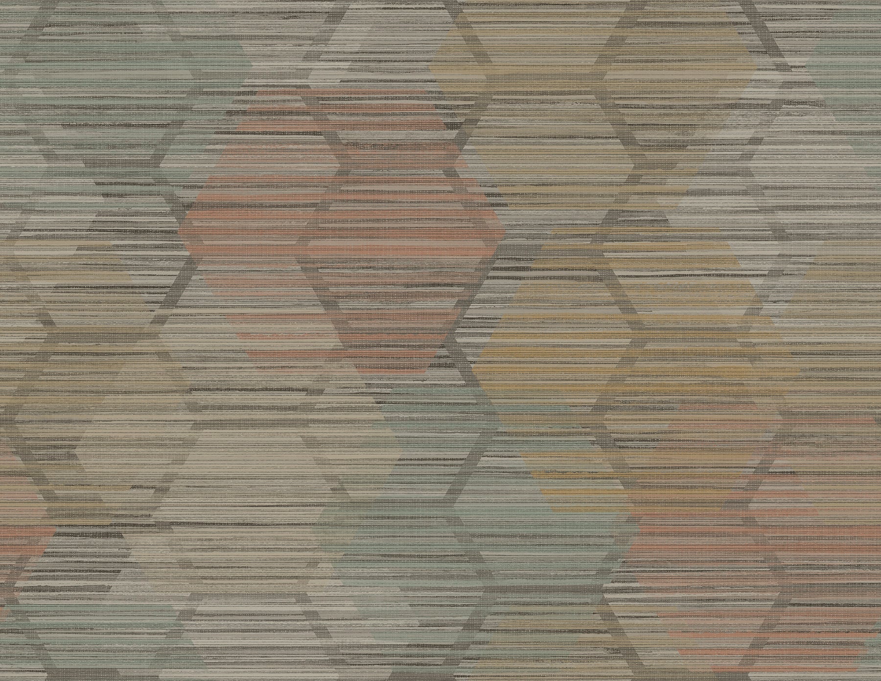 Jabari Geometric Faux Grassclot - Brown - York Wallcoverings - 2949-60515