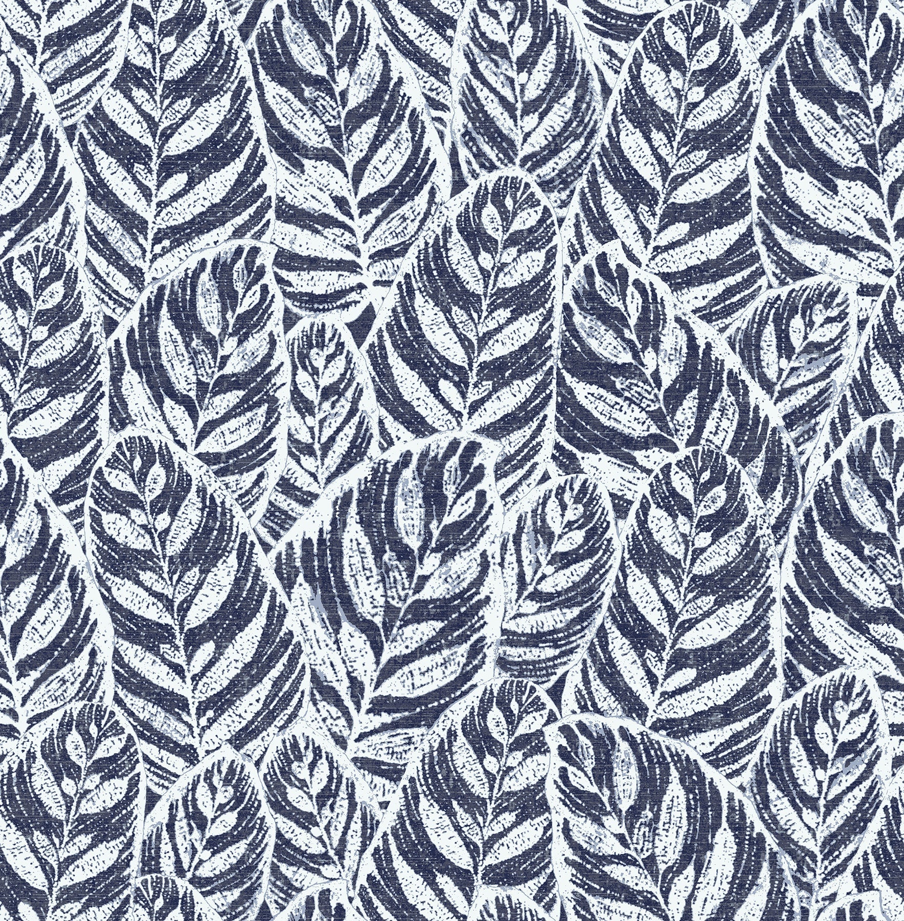 Del Mar Botanical Wallpaper - Indigo - Brewster Wallcoverings - 2964-25921