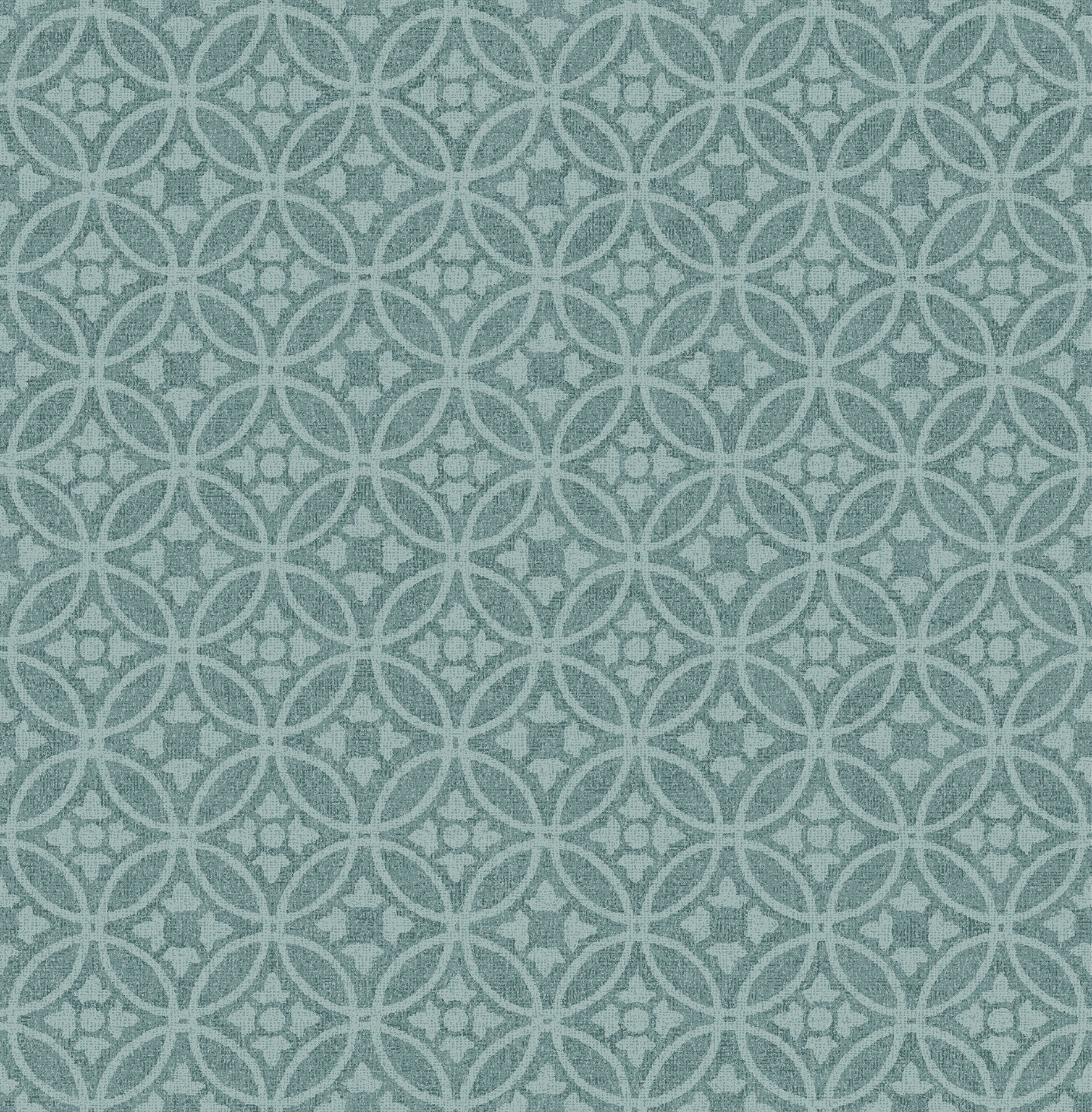 Larsson Ogee Wallpaper - Teal - York Wallcoverings - 2970-26133