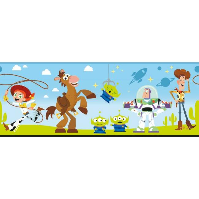 Disney and Pixar Toy Story 4 Wallpaper Border - Green - York Wallcoverings - DI1018BD