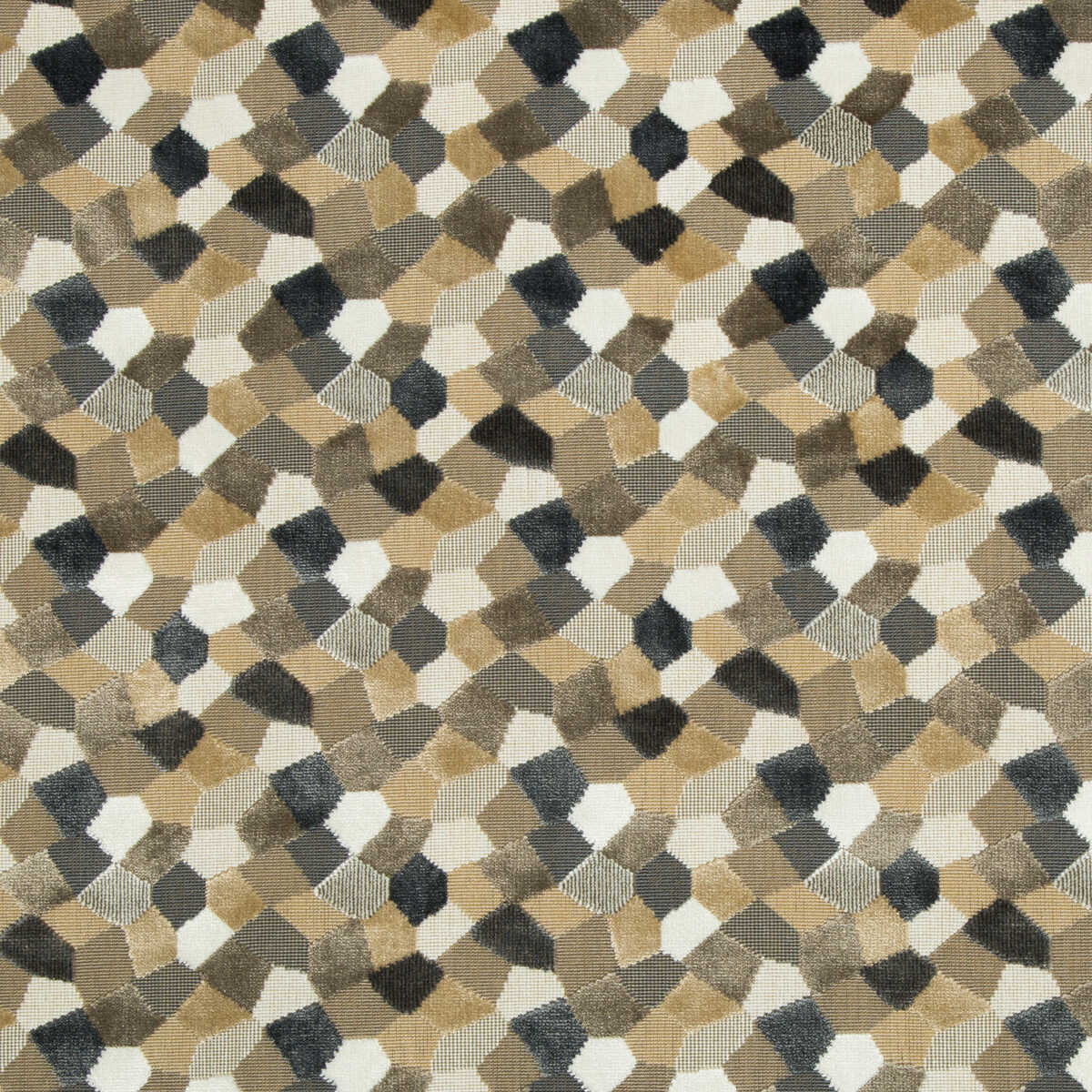 Modern Mosaic - Sandstone - KRAVET COUTURE Fabric