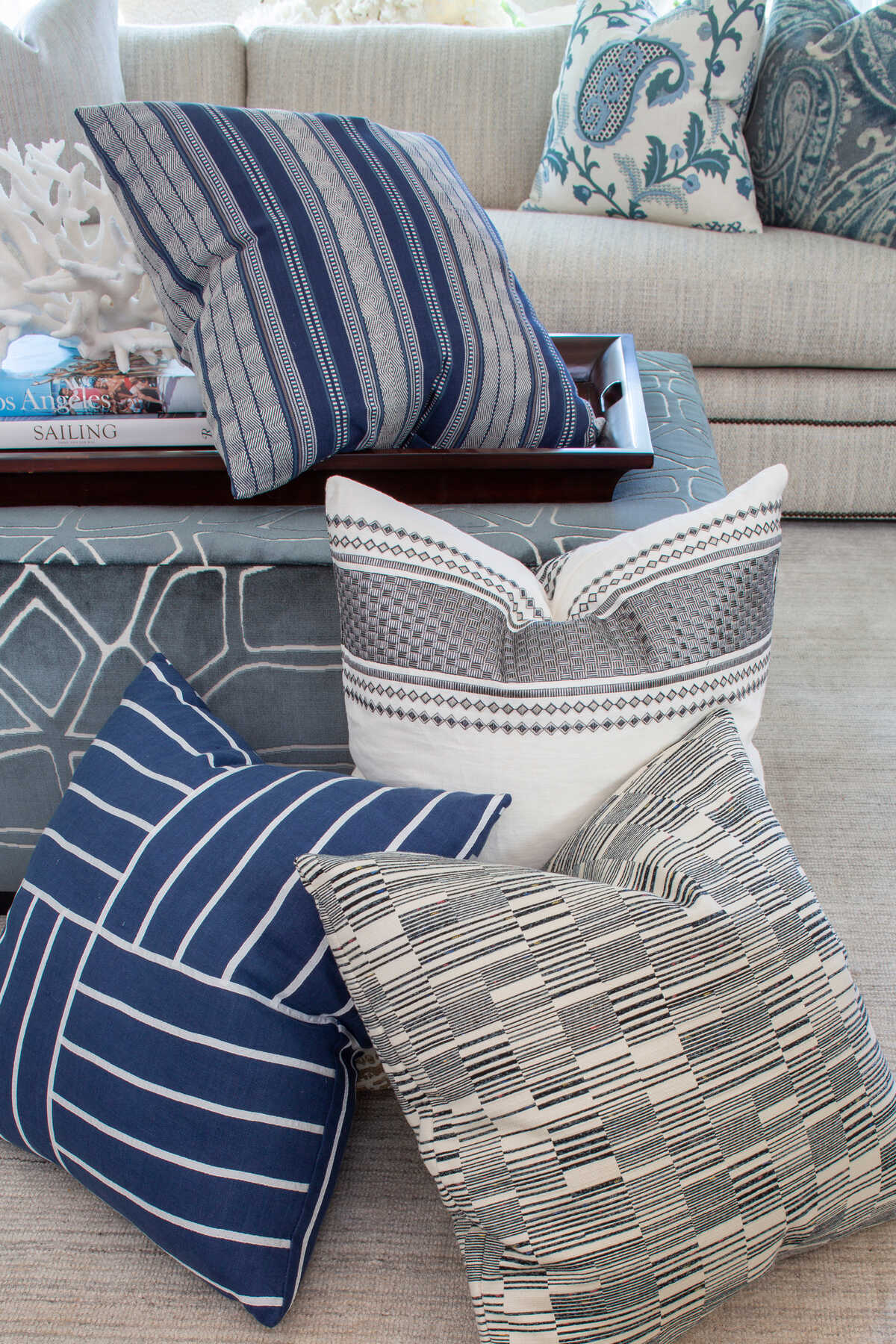 Lule Stripe - Indigo - KRAVET DESIGN Fabric