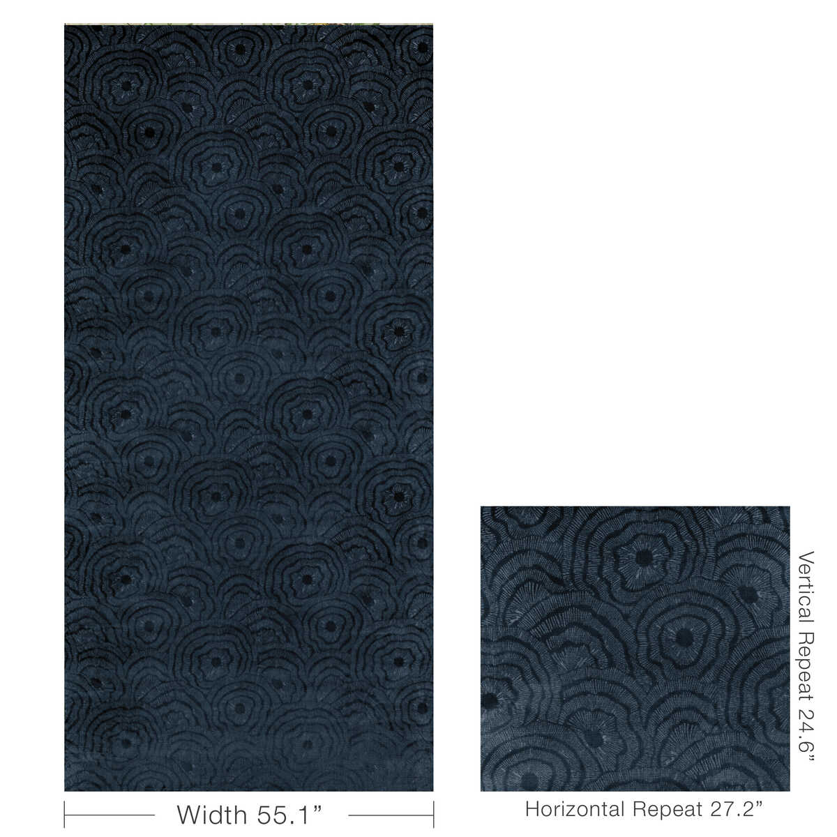 Panache Velvet - Ink - KRAVET COUTURE Fabric