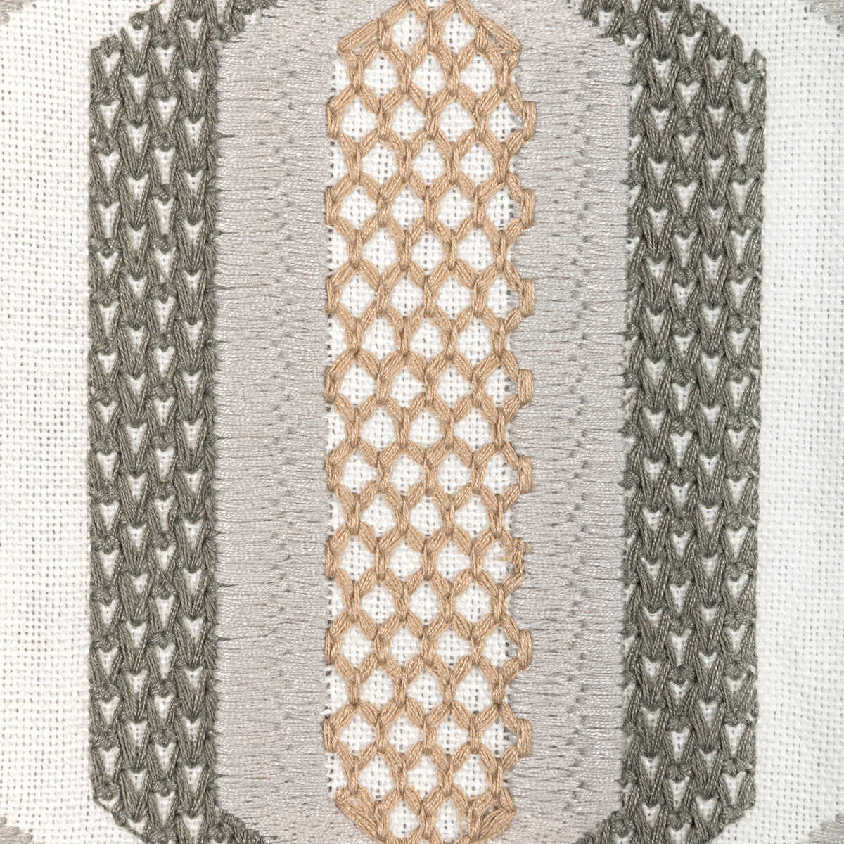 Kaleidoscope Emb - Natural - KRAVET COUTURE Fabric