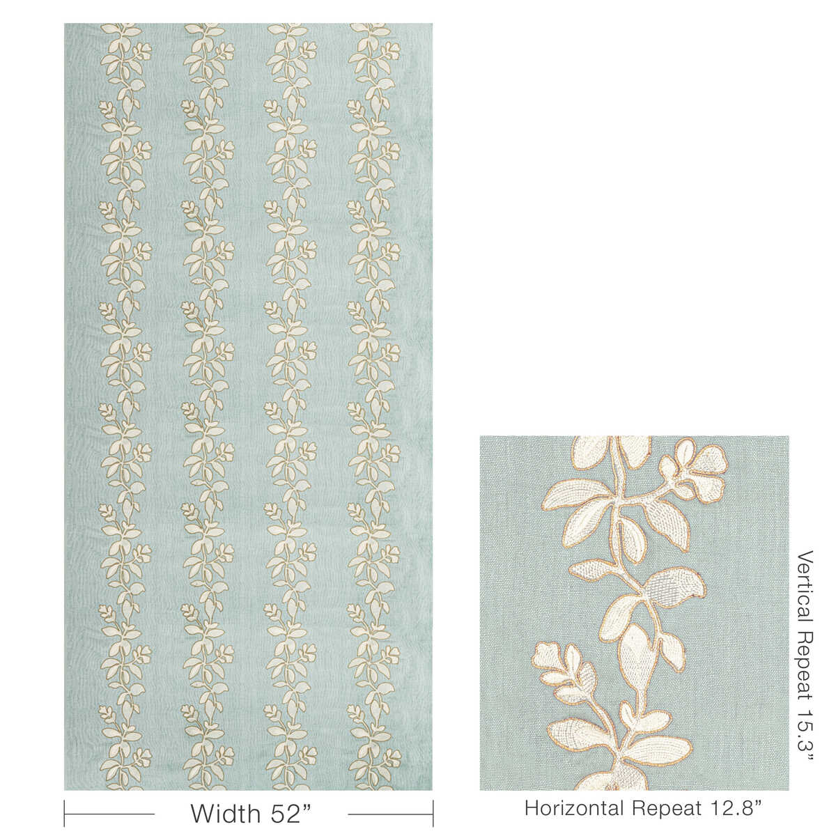 Gingerflower - Celeste - KRAVET COUTURE Fabric