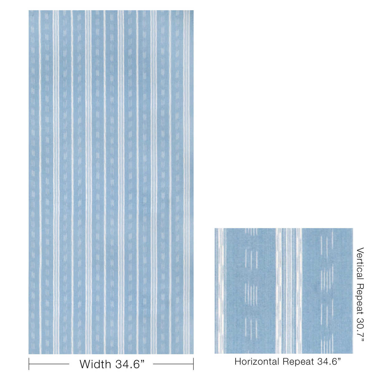 Puri Stripe - Sky - KRAVET COUTURE Tela