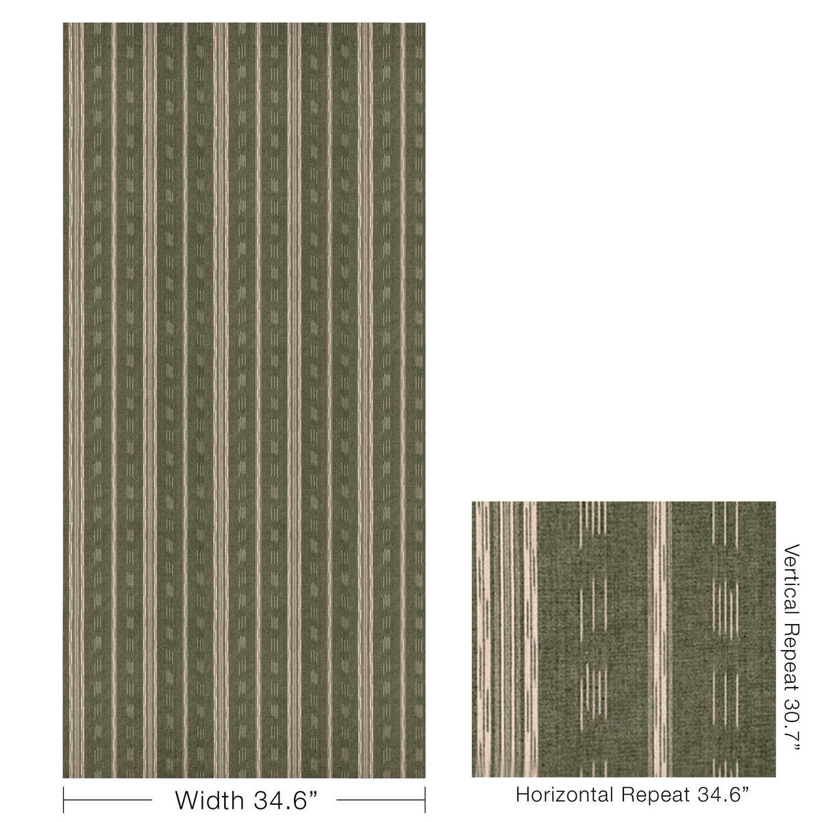 Puri Stripe - Moss - KRAVET COUTURE Tela