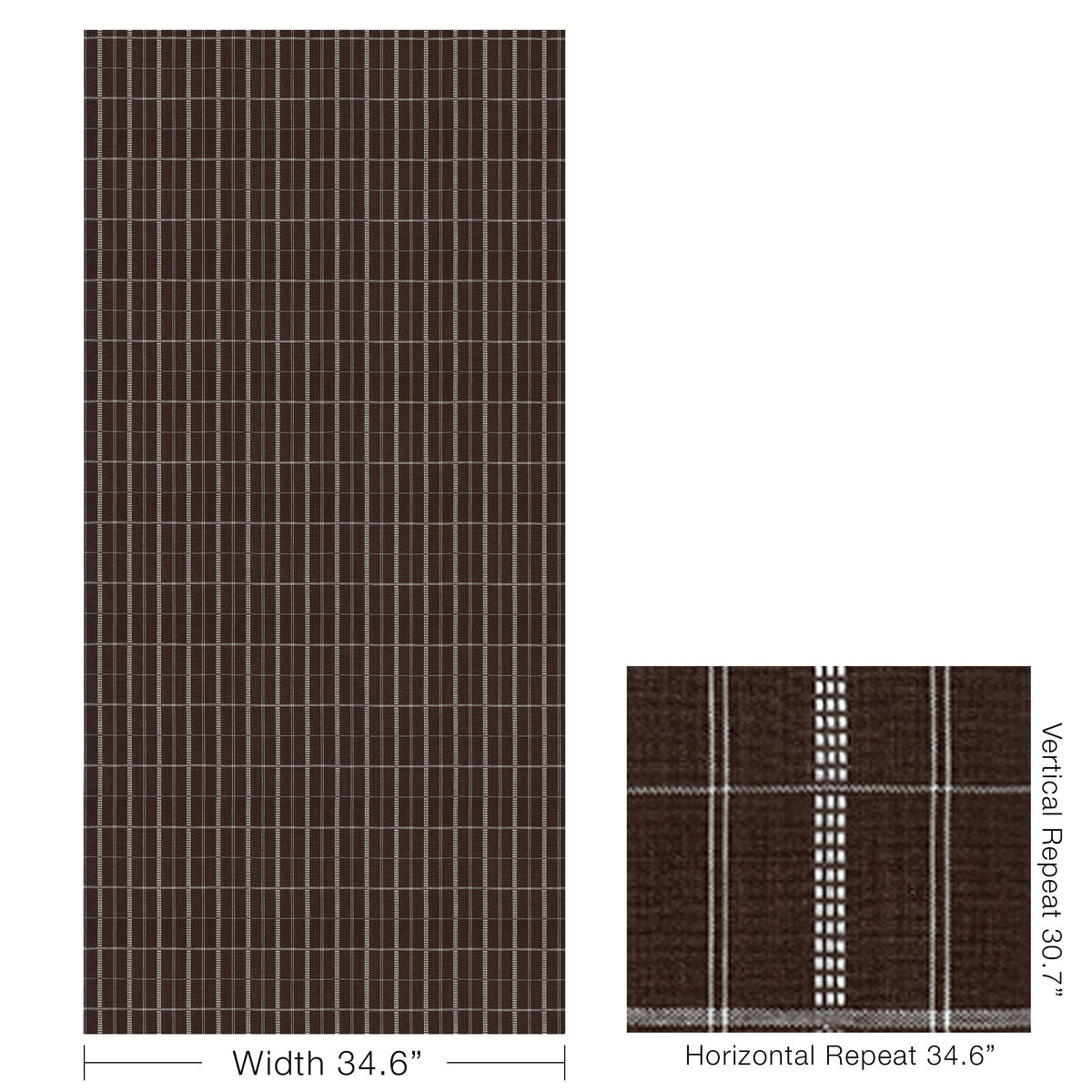 Agatti Check - Carob - Kravet Couture Tela
