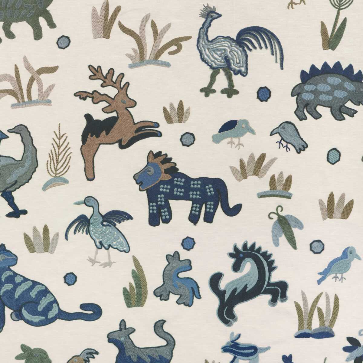 Dwellers - Indigo - KRAVET COUTURE Fabric