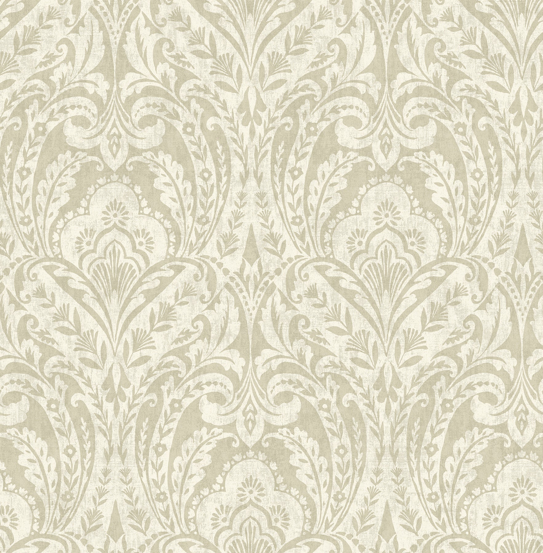 Berkshire Damask Wallpaper - Beige - York Wallcoverings - 4147-27382