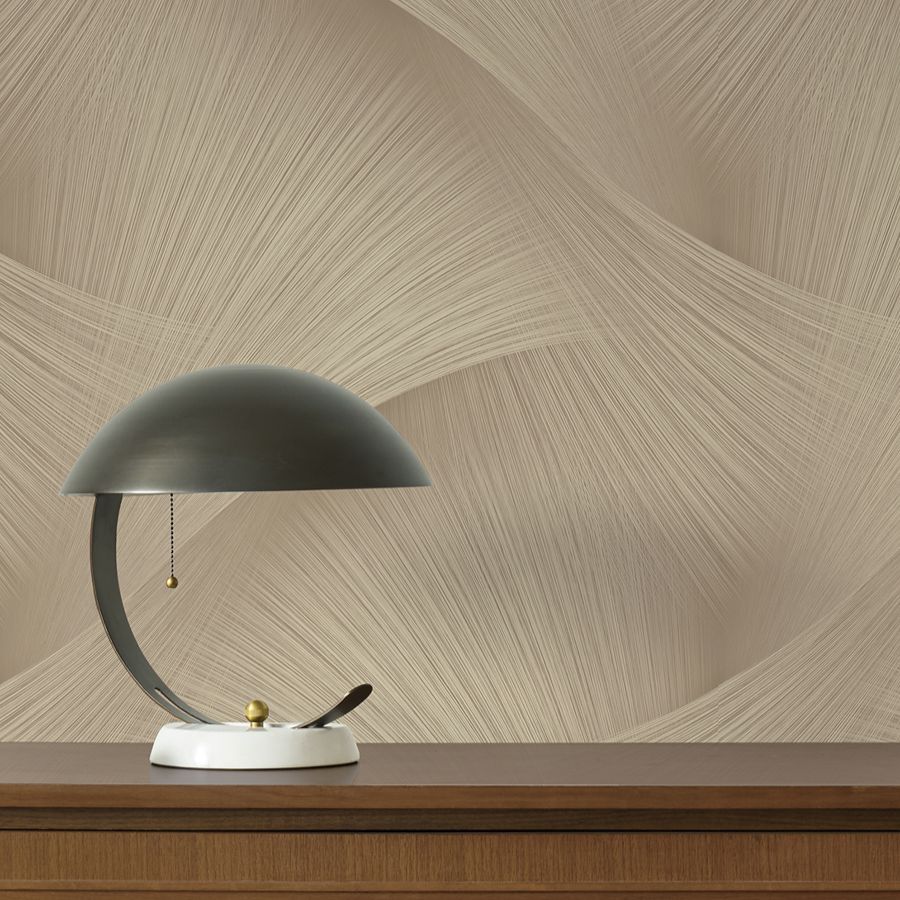 Etched Reeds Light Brown Abstract Wallpaper - detail room view - York Wallcoverings 4228-84102 - York Wallcoverings Wallpaper