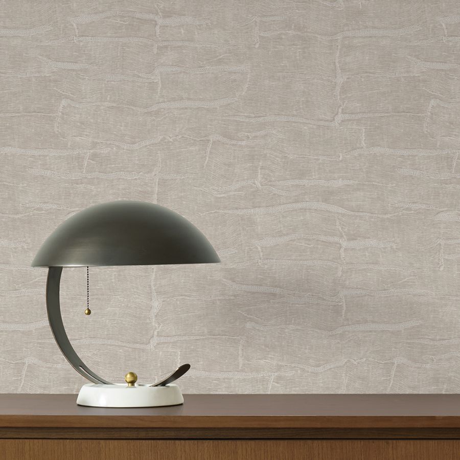 Sculpted Burlap Taupe Textured Wallpaper - detail room view - York Wallcoverings 4228-84106 - York Wallcoverings Wallpaper