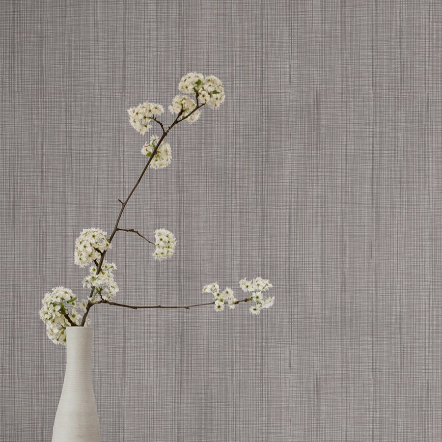 Egyptian Linen Sterling Faux Fabric Wallpaper - room view - York Wallcoverings 4228-84120 - York Wallcoverings Wallpaper