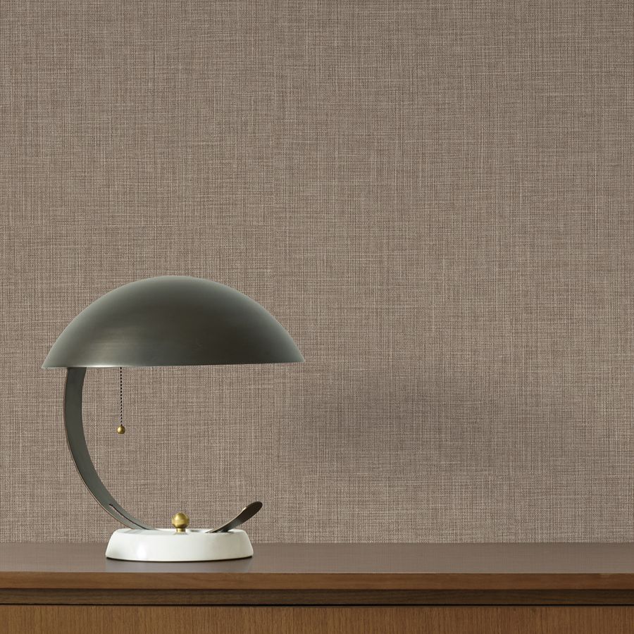 Egyptian Linen Brown Faux Fabric Wallpaper - detail room view - York Wallcoverings 4228-84123 - York Wallcoverings Wallpaper