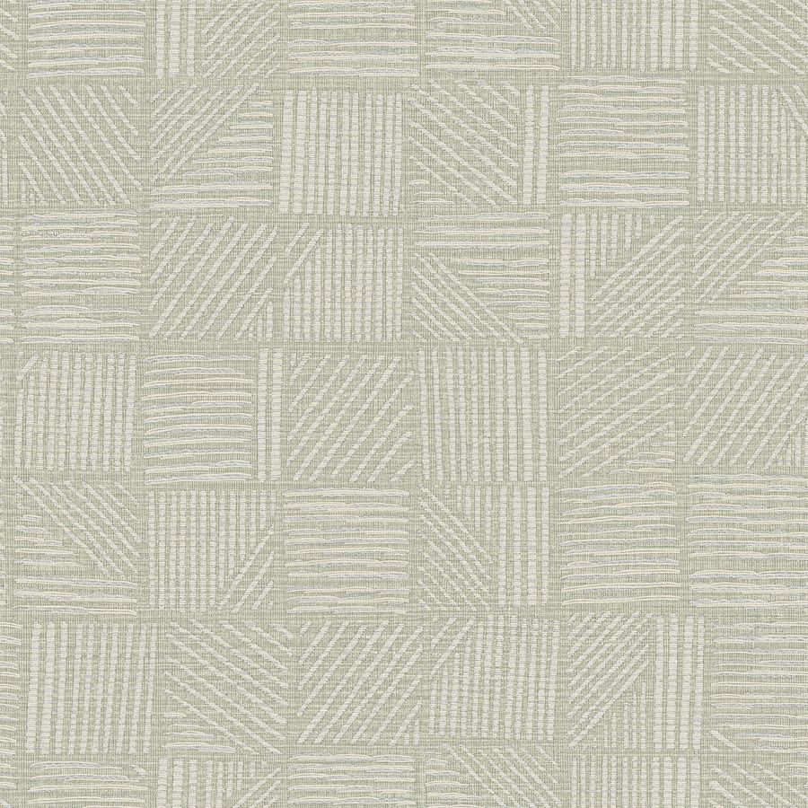 Chiseled Patchwork Sage Faux Fabric Wallpaper - York Wallcoverings 4228-84157 - York Wallcoverings Wallpaper