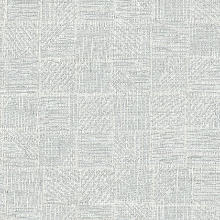 Chiseled Patchwork Grey Faux Fabric Wallpaper - York Wallcoverings 4228-84159