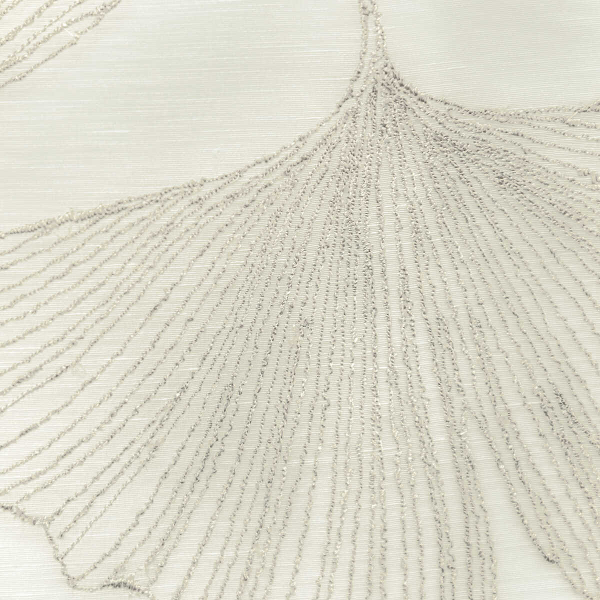 Gingko Leaf - Platinum - KRAVET COUTURE Fabric