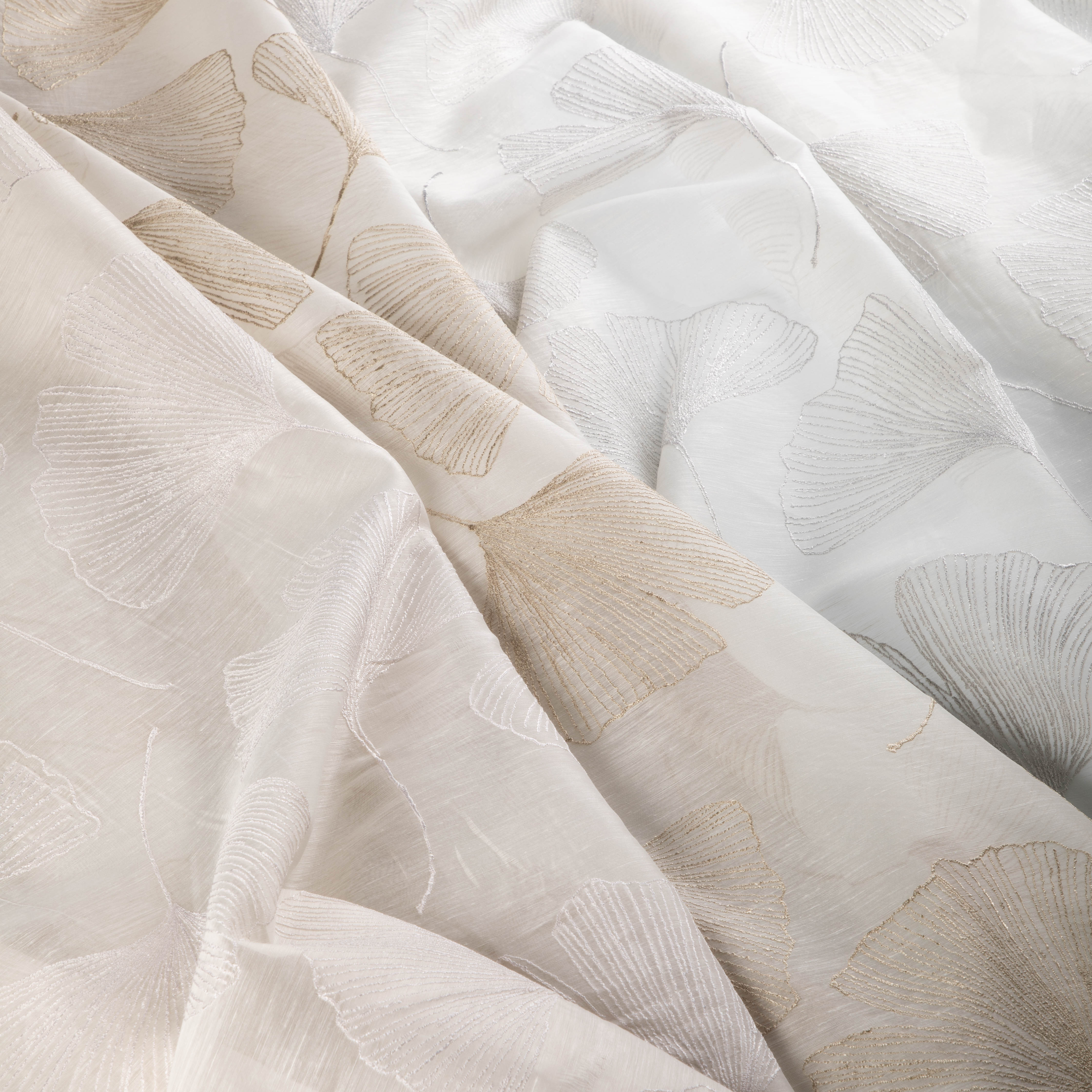 Gingko Leaf - Platinum - Kravet Couture Fabric