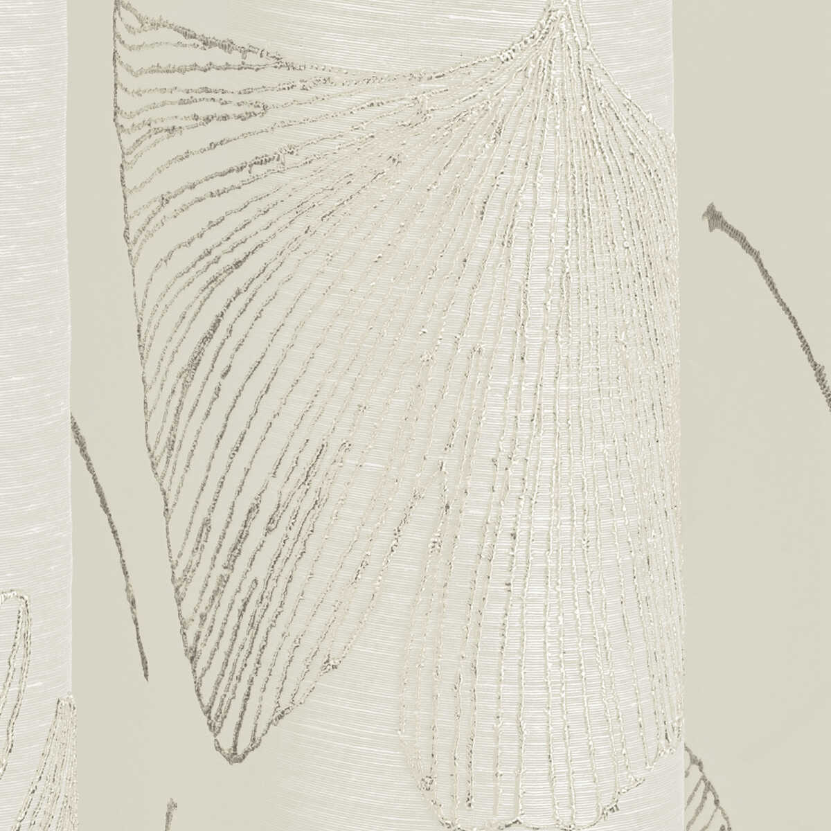 Gingko Leaf - Platinum - KRAVET COUTURE Fabric