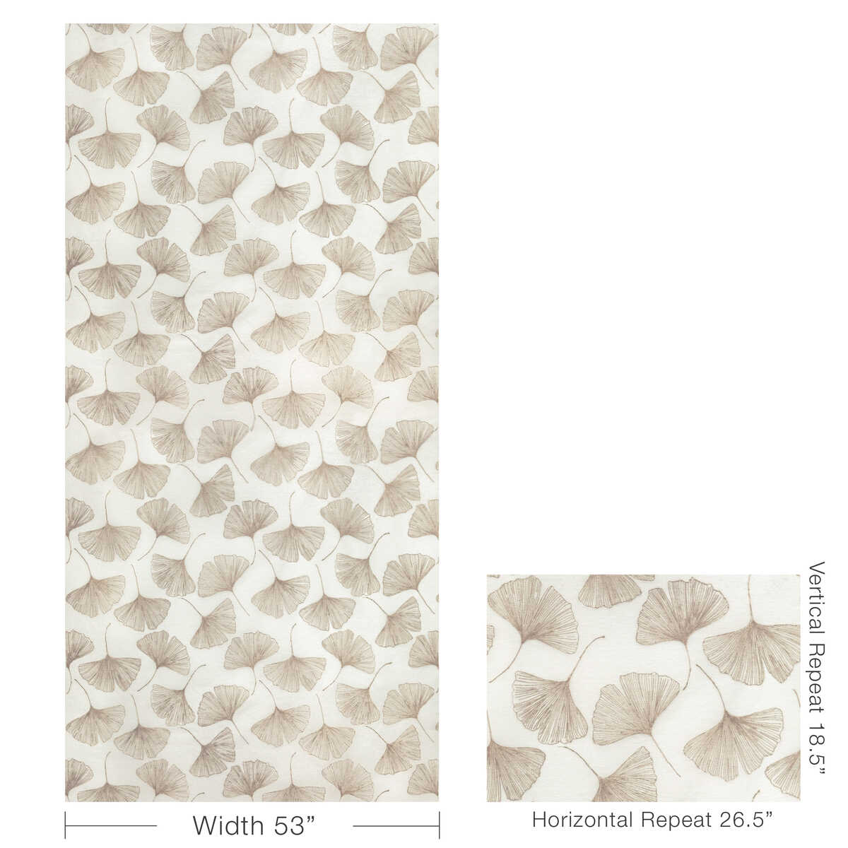 Gingko Leaf - Gold - KRAVET COUTURE Fabric