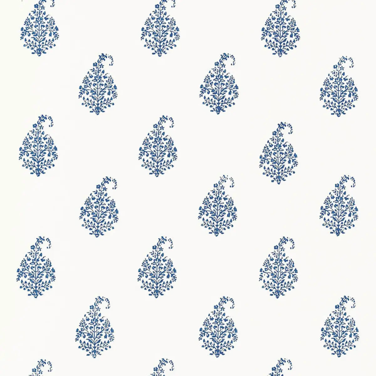 Kerala Paisley - Delft - Schumacher 5005281 Wallcovering - Schumacher Wallpaper