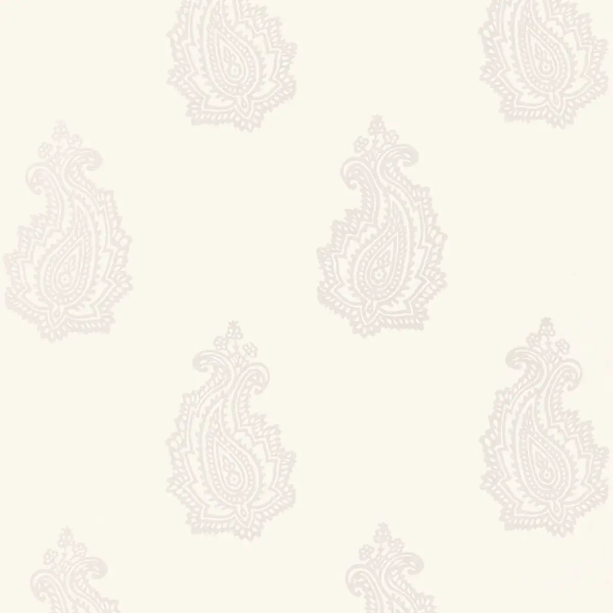 Madras Paisley - Oyster - Schumacher 5005300 Wallcovering - Schumacher Wallpaper