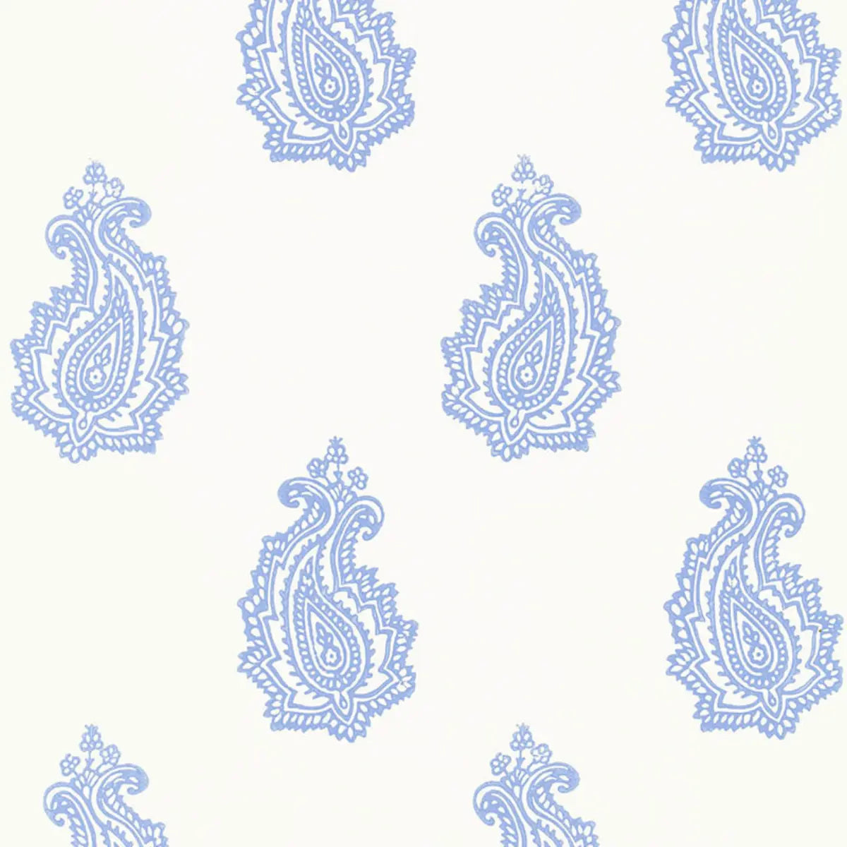 Madras Paisley - Delft - Schumacher 5005301 Wallcovering - Schumacher Wallpaper