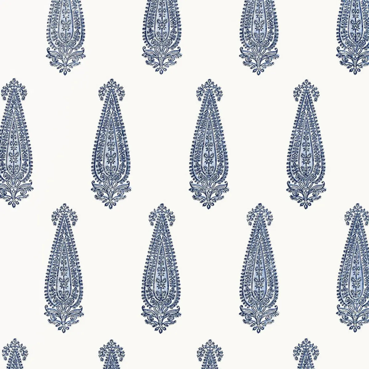 Katara Paisley - Delft - Schumacher 5005331 Wallcovering - Schumacher Wallpaper