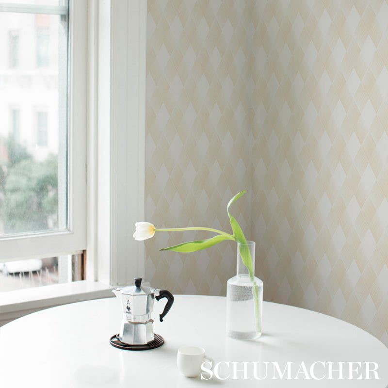 Fetlock Natural wallpaper by Schumacher, 5007130 — view 4 - Schumacher Wallpaper