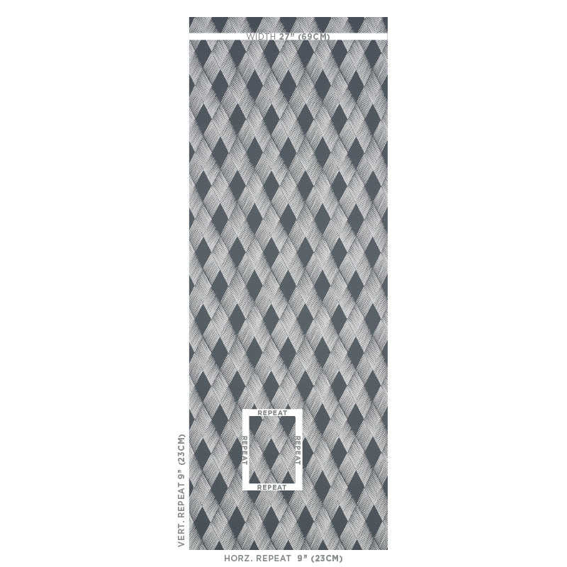 Fetlock Carbon wallpaper by Schumacher, 5007131 — view 2 - Schumacher Wallpaper