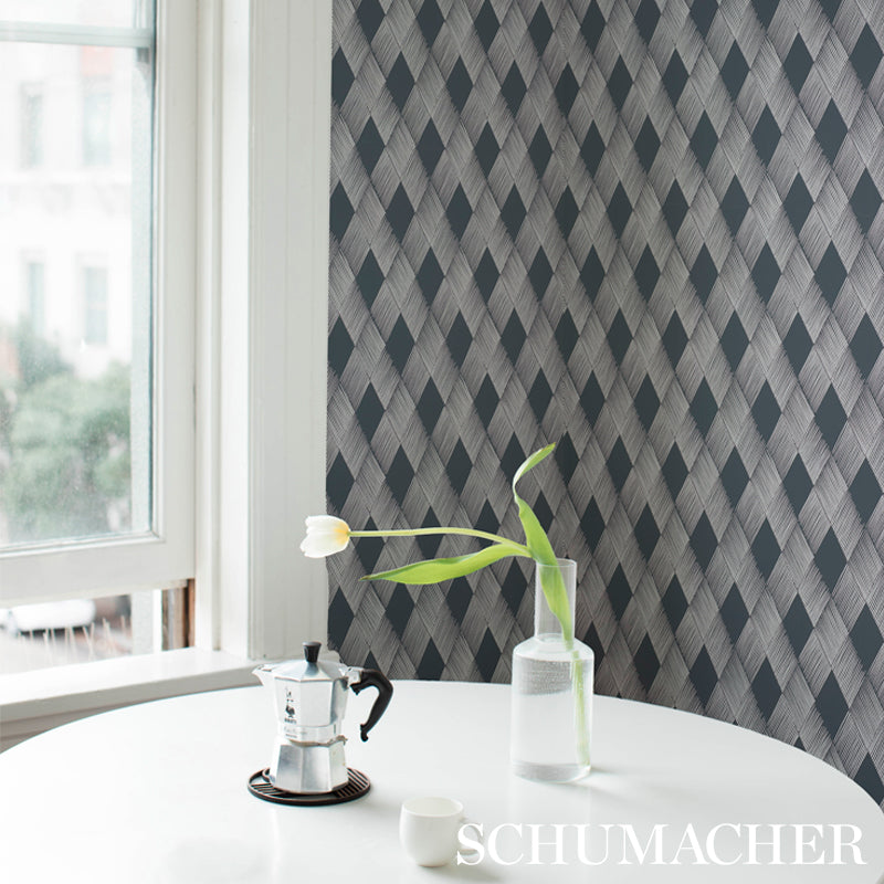 Fetlock Carbon wallpaper by Schumacher, 5007131 — view 4 - Schumacher Wallpaper