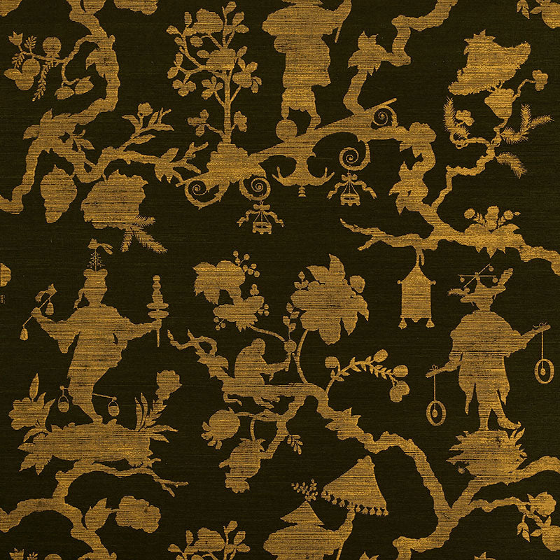 SHANTUNG-SILHOUETTE-SISAL-GOLD-ON-JET-SCHUMACHER-5008254