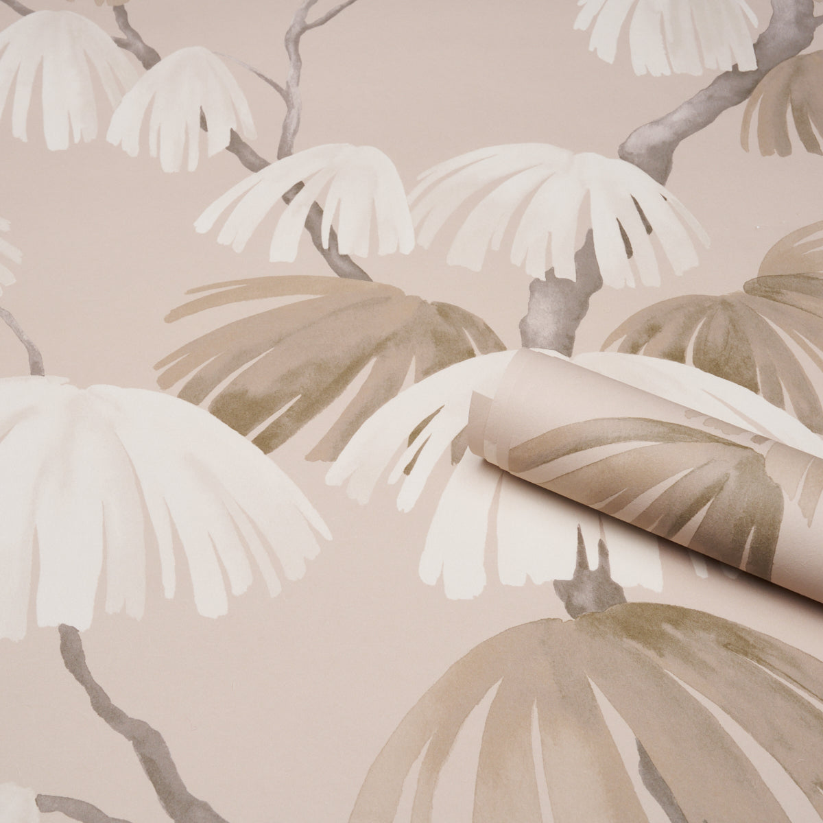 Weeping Pine - Taupe - Schumacher 5008334 Wallpaper - Schumacher Wallpaper