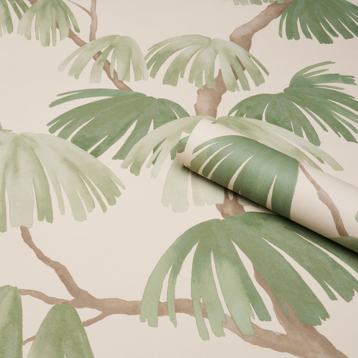Weeping Pine - Green - Schumacher 5008335 Wallpaper - Schumacher Wallpaper