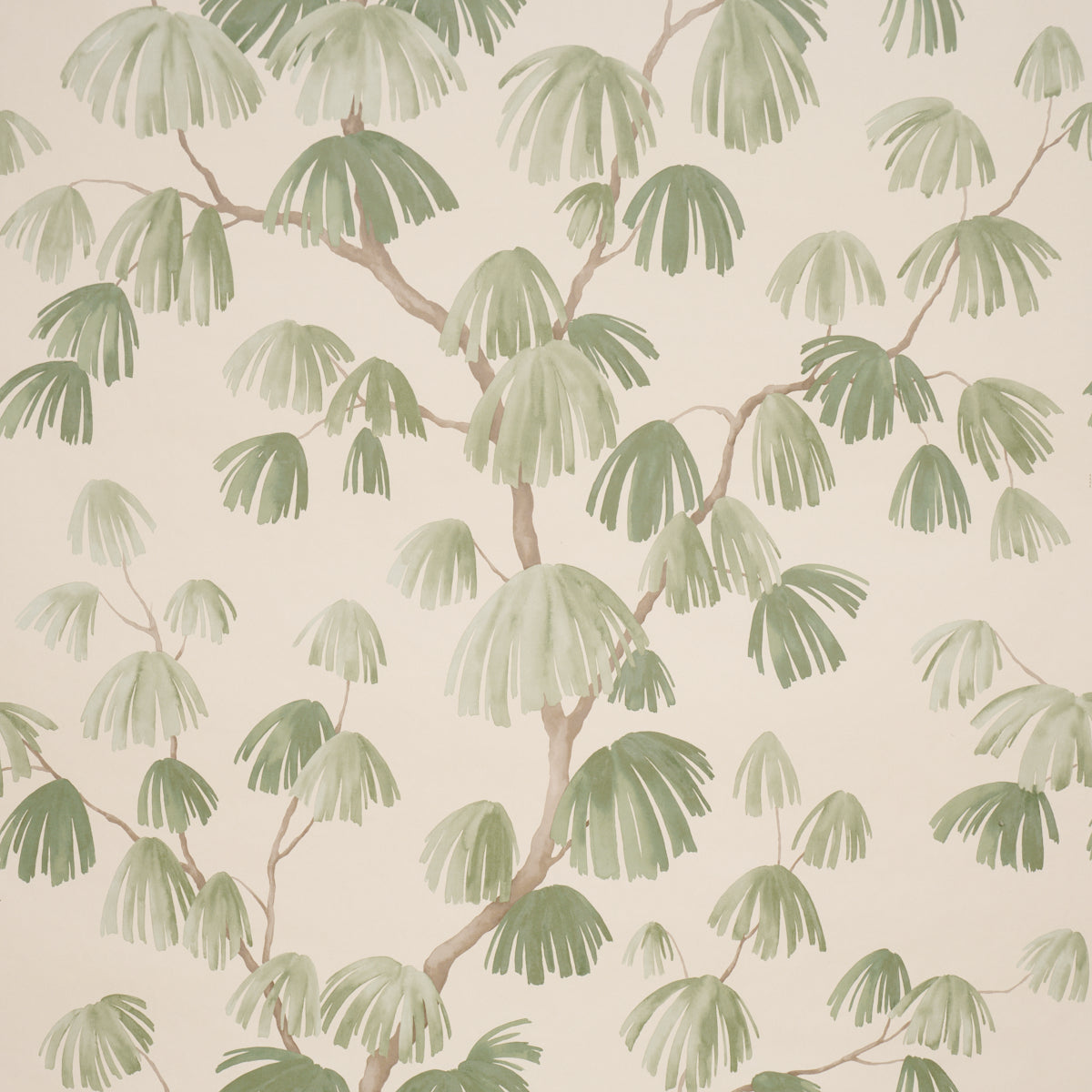 Weeping Pine - Green - Schumacher 5008335 Wallpaper - Schumacher Wallpaper