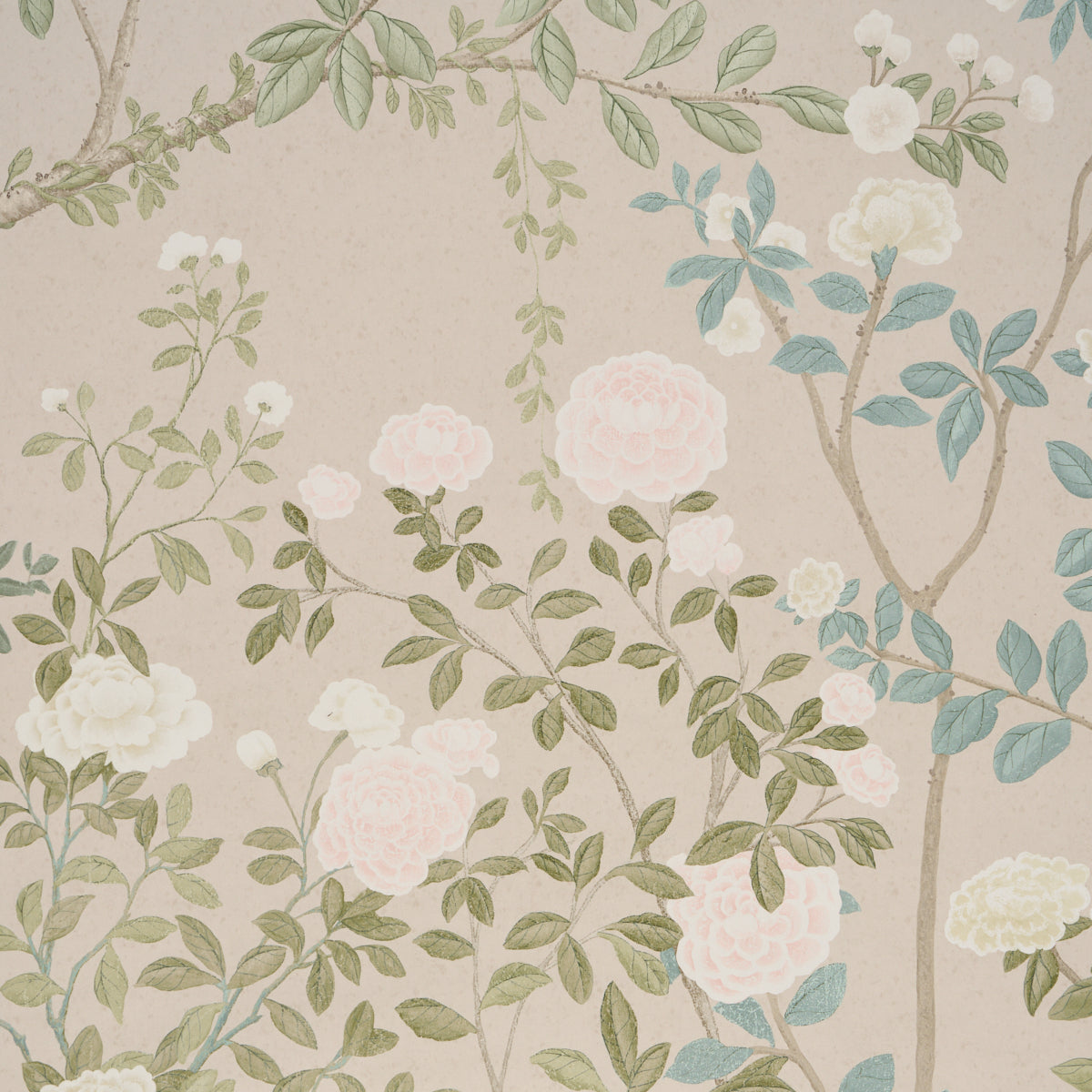 Madame De Pompadour Panel Set - Natural - Schumacher 5008546 Wallpaper - Schumacher Wallpaper