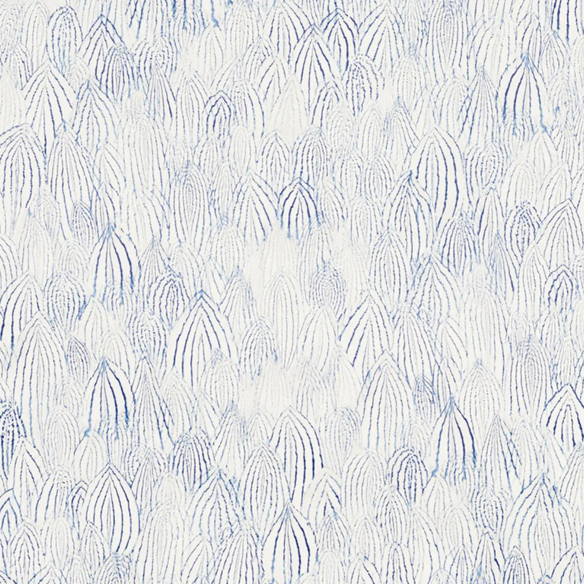 Feathers - Indigo - Schumacher 5008611 Wallcovering - Schumacher Wallpaper