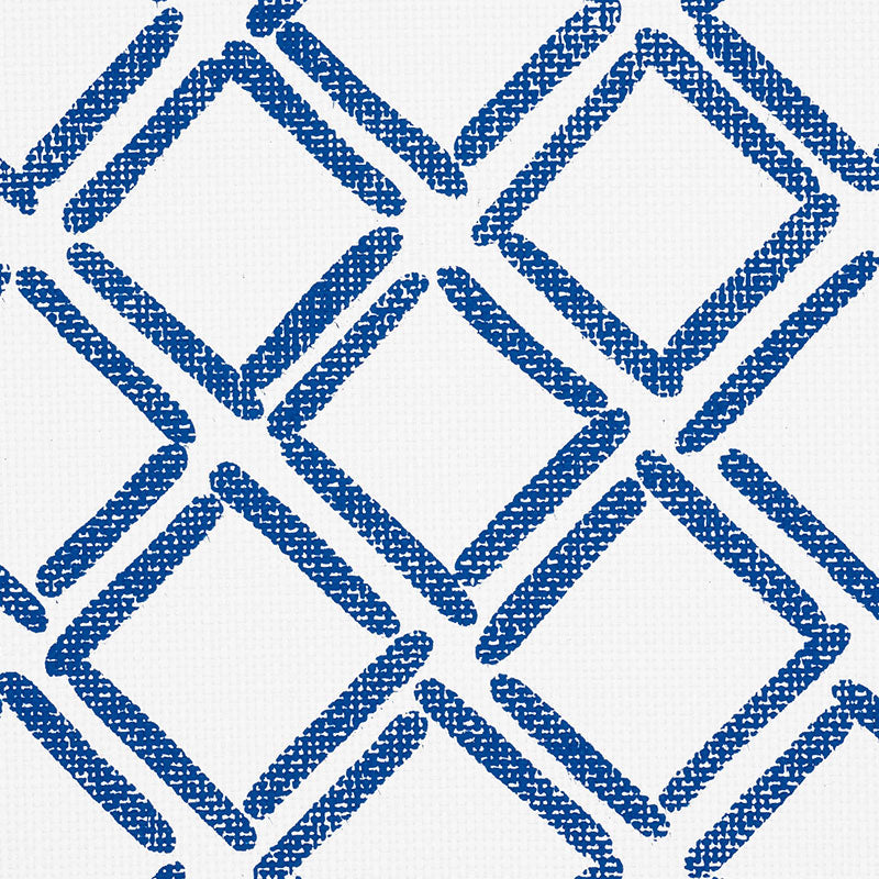 Dina Paperweave Cobalt wallpaper by Schumacher, 5008860 — view 2 - Schumacher Papel pintado