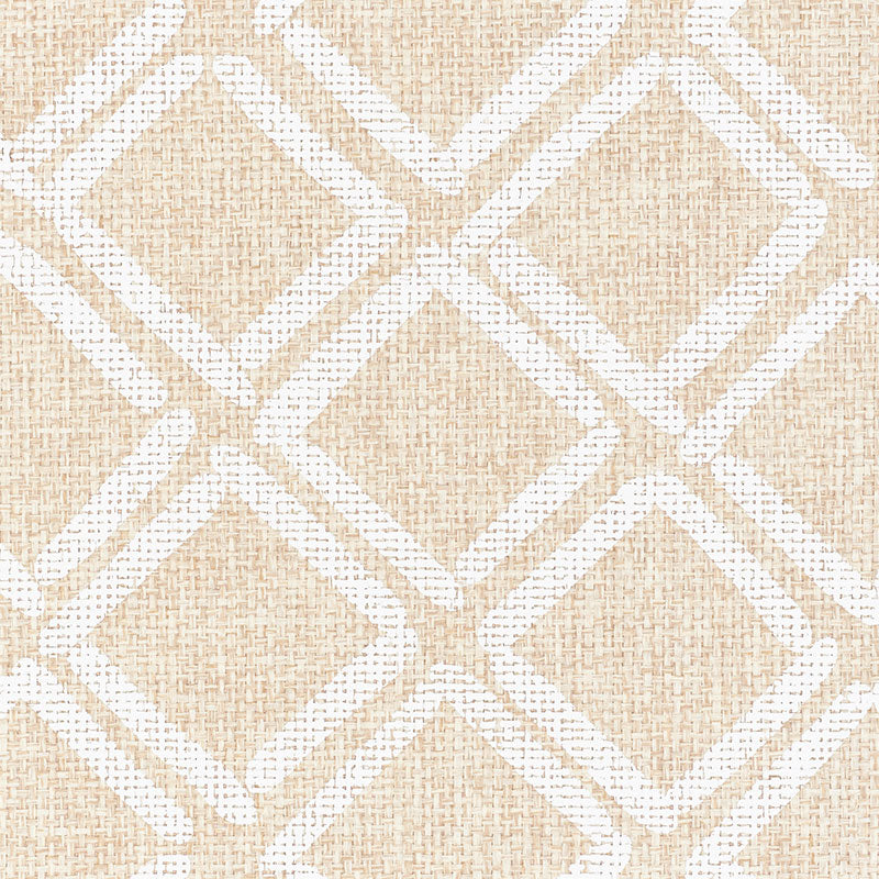 Dina Paperweave Natural wallpaper by Schumacher, 5008861 — view 2 - Schumacher Wallpaper