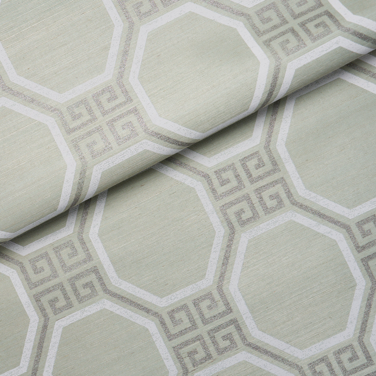 Octavia Sisal - Mint - Schumacher 5008936 Wallpaper - Schumacher Wallpaper
