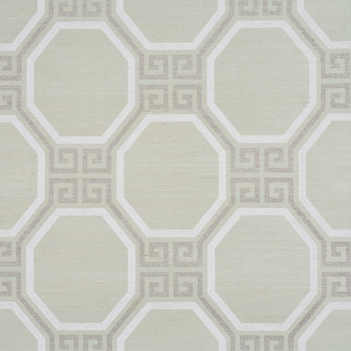 Octavia Sisal - Mint - Schumacher 5008936 Wallpaper - Schumacher Wallpaper