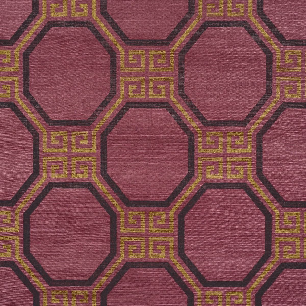 Octavia Sisal - Golden Plum - Schumacher 5008937 Wallpaper - Schumacher Wallpaper