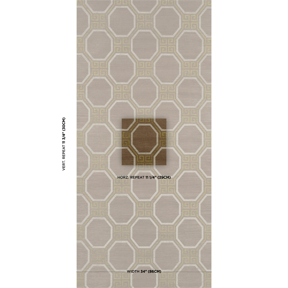 Octavia Sisal - Sepia - Schumacher 5008938 Wallpaper - Schumacher Wallpaper